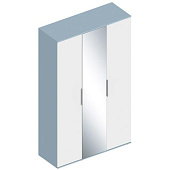 Шкаф 3ств. Бриз с зеркалом (Дасти грин/Белый лофт)