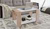 Стол журнальный Аврора (Дуб сонома/Белый)