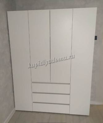 Шкаф распашной Лаванда 1600 (Шагрень белый)