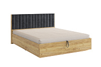 Кровать Адам 1.6 с подъемным механизмом (Дуб крафт золотой/Грей алькантара велюр)