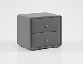 Тумба прикроватная Твист (Микровелюр/Серый)