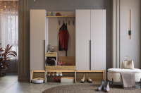 Прихожая Баско К11 кашемир дуб крафт золотой вариант сборки 2 Прихожая Баско К11 кашемир дуб крафт золотой вариант сборки 2