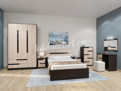 Шкаф 3-х створчатый Гавана (Венге/Дуб молочный)