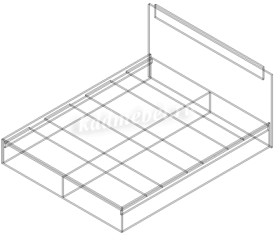 Кровать София 1.6 (Венге/Белфорт)