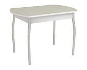 Стол обеденный Орфей-6 пластик Ст-85 (Бежевые цветы)