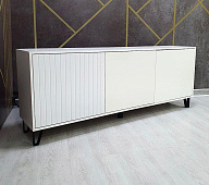 Тумба ТВ Милан-3 NEW (Белый/Белый глянец)