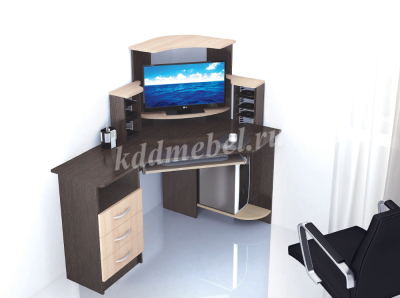 Стол компьютерный Грета-7 (Венге/Дуб молочный)