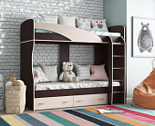 Кровать двухъярусная Мийа-А (Венге/Дуб молочный)