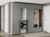 прихожая Люмьер_дуб сонома_шиншилла серая_композиция 5