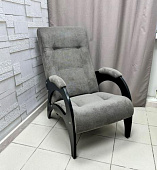 Кресло для отдыха Неаполь Модель 9 без лозы (Венге-эмаль/Ткань Темно-серый Verona Antrazite Grey)