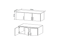 Антресоль Этюд 1200 (Орех селект)